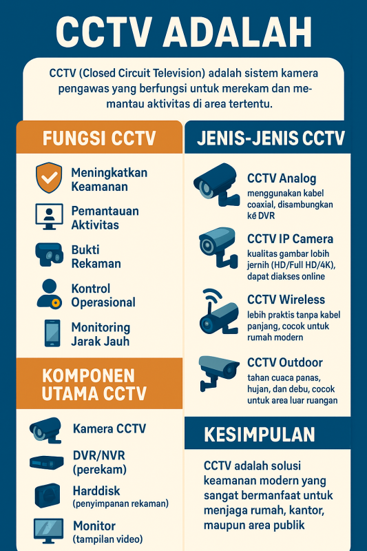 Komponen dan Skema Pemasangan CCTV